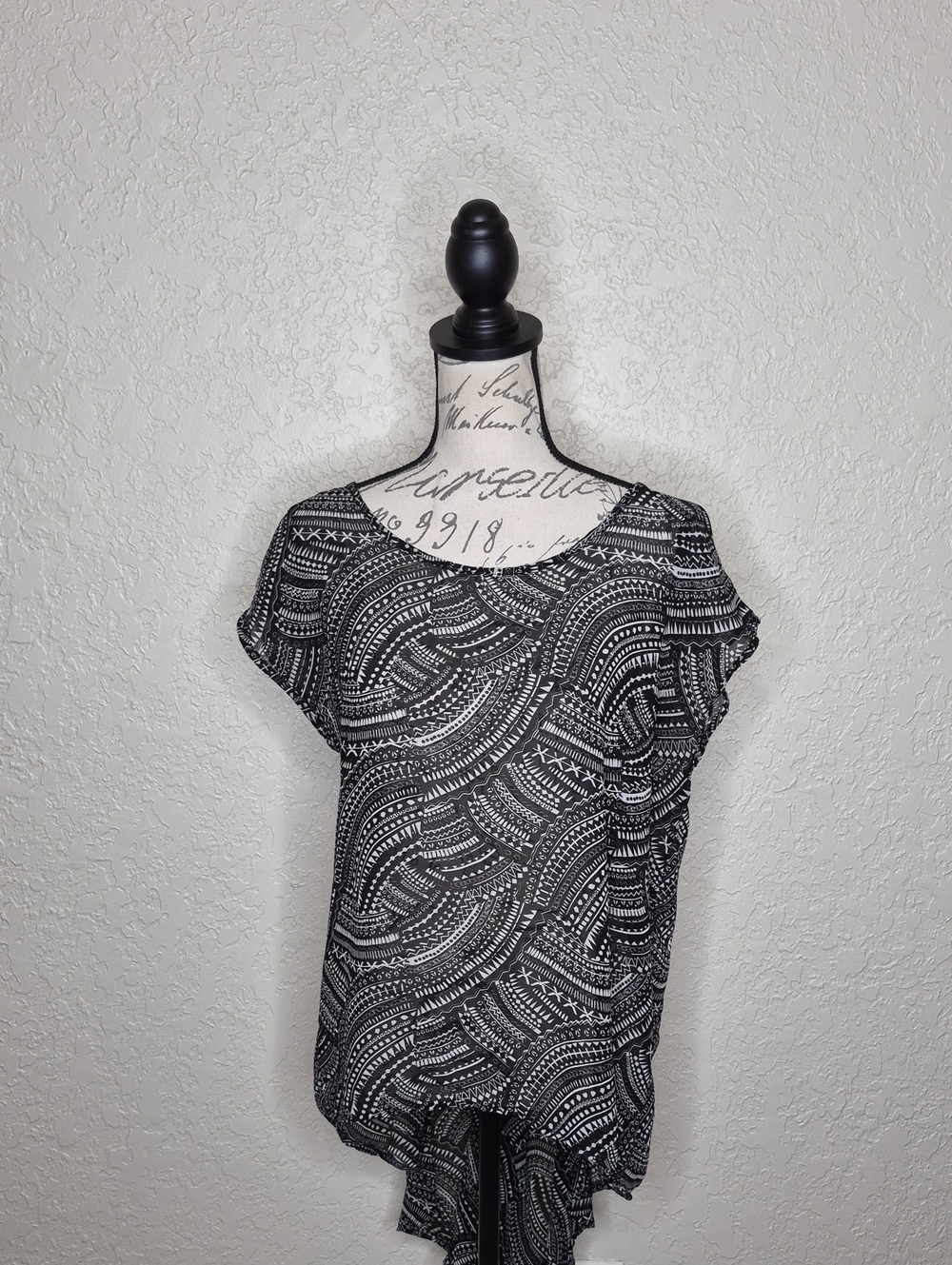 Cotton On Sheer High Low Top Size M
